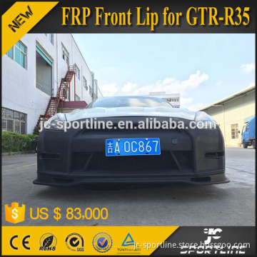 JC Sportline Black Primming FRP Front Bumper Lip Spoiler for NISSA N GTR-R35 N Style 09-15